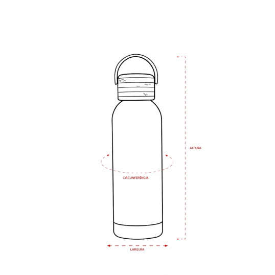 Garrafa Térmica Inox 500 ML Personalizada