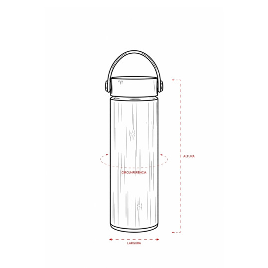 Garrafa Térmica Inox e bambu 400 ml Personalizada