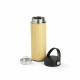Garrafa Térmica Inox e bambu 400 ml Personalizada