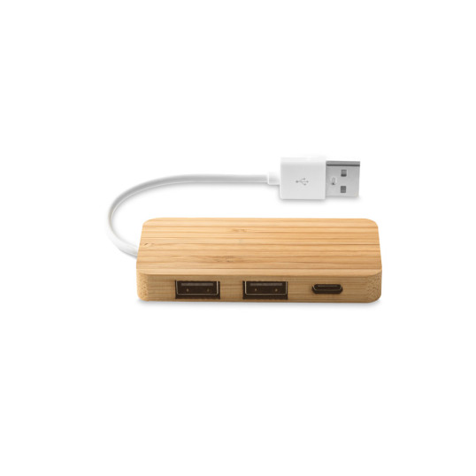 Hub em bambu Personalizado