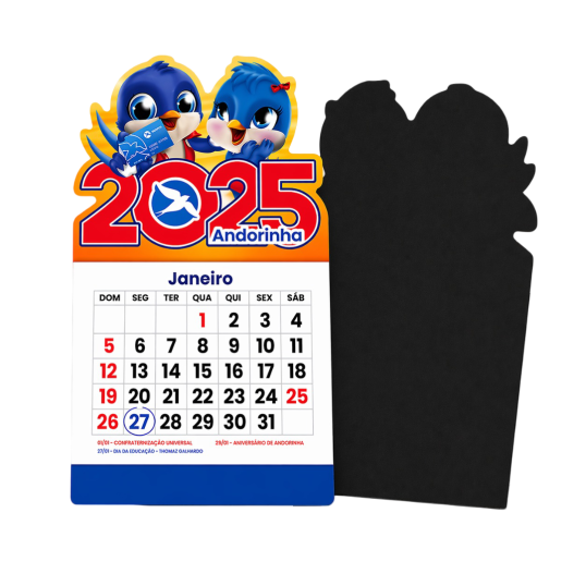 Ímã de Geladeira Calendário com Corte Especial Personalizado