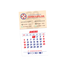 Ímã de Geladeira Calendário Personalizado