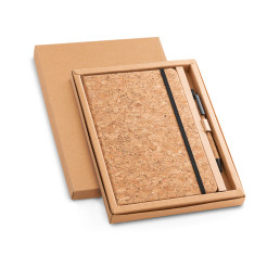 Kit Bloco e Caneta em Cortiça Personalizado