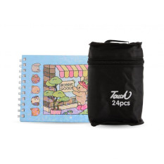 Kit Caderno e Canetas para colorir