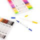 Kit Canetinhas Ponta Dupla 100 Cores Personalizada