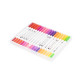 Kit Canetinhas Ponta Dupla 100 Cores Personalizada