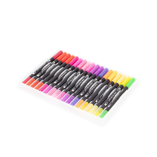 Kit Canetinhas Ponta Dupla 72 Cores Personalizada