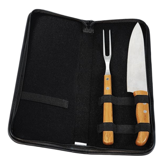 Kit Churrasco 2 peças com Estojo Personalizado