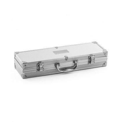 Kit Churrasco Aço Inox 4 Peças Estojo de Alumínio Personalizado