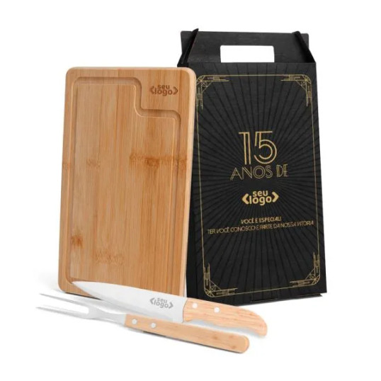 Kit Churrasco com 3 peças Personalizado