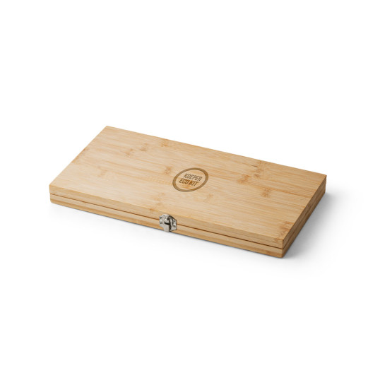 Kit Churrasco com Estojo de Bambu Personalizado