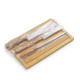 Kit Churrasco com Tábua Bambu Personalizado