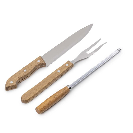Kit Churrasco com Tábua Bambu Personalizado