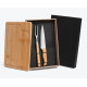 Kit Churrasco com Tábua Bambu Personalizado