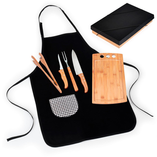 Kit Churrasco Com Tábua e Avental Personalizado