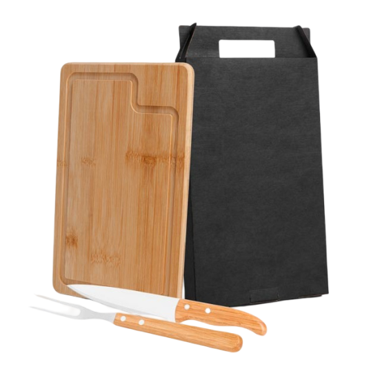 Kit Churrasco em Bambu Personalizada