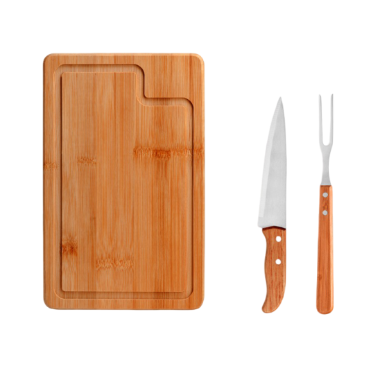 Kit Churrasco em Bambu Personalizada