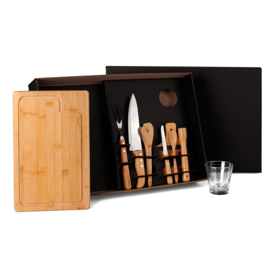 Kit Churrasco em Bambu Personalizada