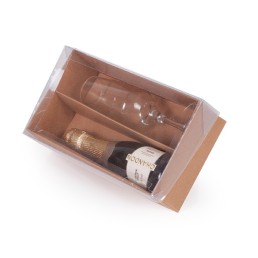 Kit espumante Chandon com 1 taça e tampa transparente Personalizado