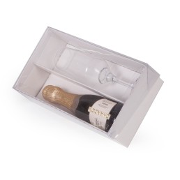 Kit espumante Chandon com 1 taça e tampa transparente Personalizado