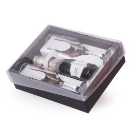 Kit espumante Chandon com 2 taças e tampa transparente Personalizado