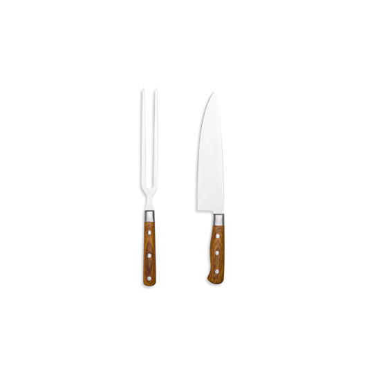 Kit Faca e Garfo cabo Madeira Personalizado