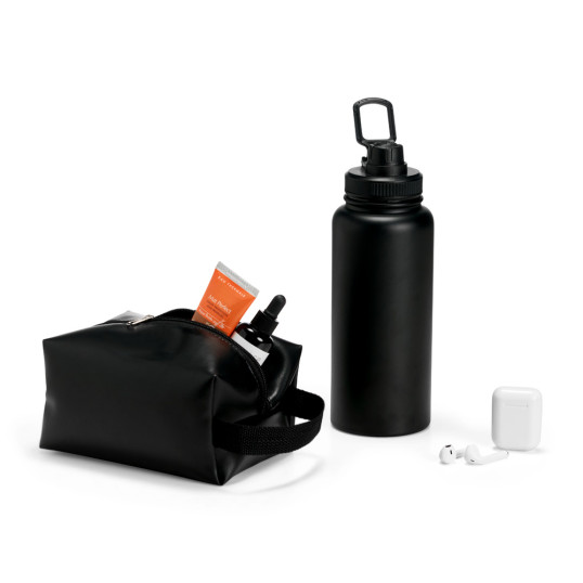 Kit Garrafa, Fone e Necessaire Personalizada