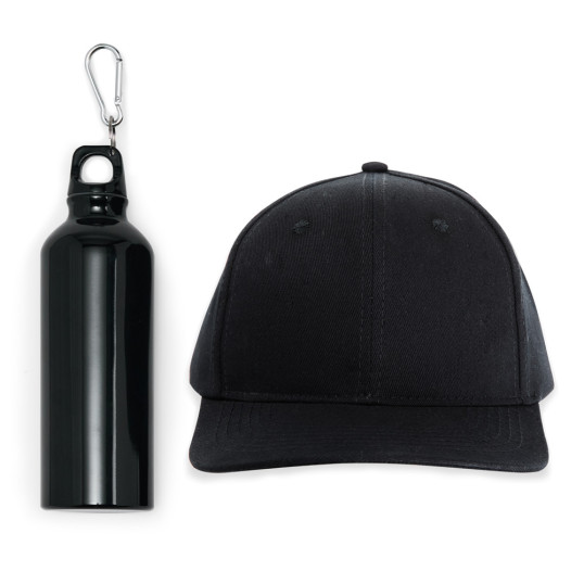 Kit Mochila saco, Garrafa e Boné Personalizada