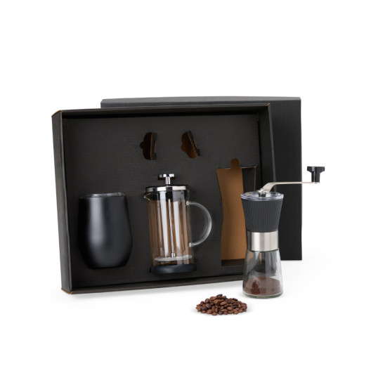 Kit Para Café Com Copo Térmico 3 Peças Personalizado