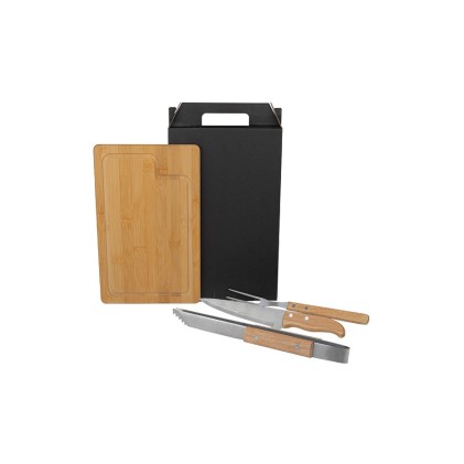 Kit para churrasco com tábua, faca, garfo e pegador Personalizado Kit para churrasco com tábua, faca, garfo e pegador Personalizado