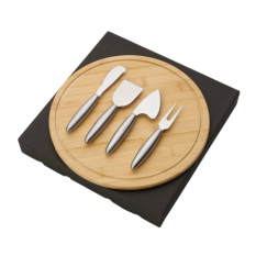 Kit para Queijo com Tábua bambu Personalizado 