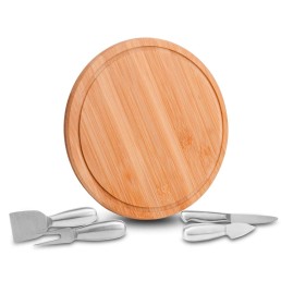 Kit para Queijo com Tábua bambu Personalizado 