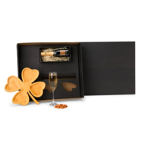 Kit Petisco e Champagne Personalizado