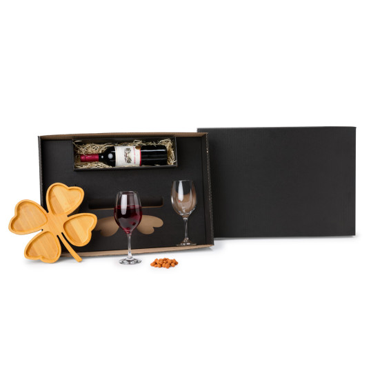 Kit Petisco e Vinho Personalizado