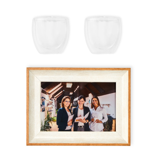 Kit Porta Retrato e Copos Personalizado
