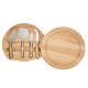 Kit Queijo 5 Peças Com Tábua De Bambu Personalizado 