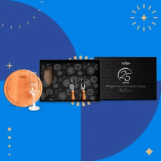 Kit Queijo Com Taça De Champagne Personalizado