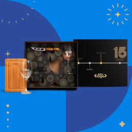 Kit Queijo E Vinho Personalizado Para Aniversário De Empresa Personalizado