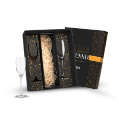 Kit Taças de Vidro para Champagne Personalizado