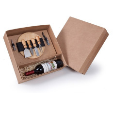 Kit Vinho e Queijo Personalizado 