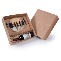 Kit Vinho e Queijo Personalizado 