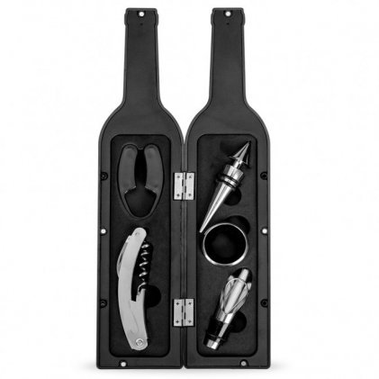 Kit Vinho Plástico 3 Peças Formato Garrafa Personalizado 