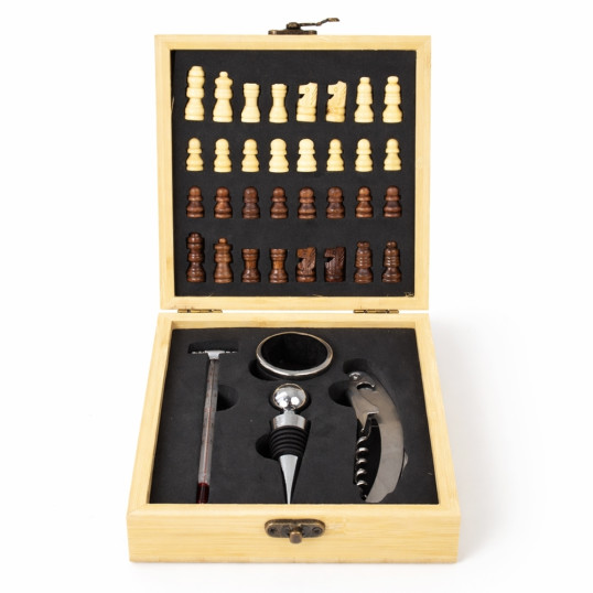 Kit Vinho Xadrez Personalizado 
