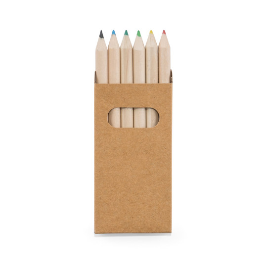Lápis de Cor Mini 6 Peças Personalizado
