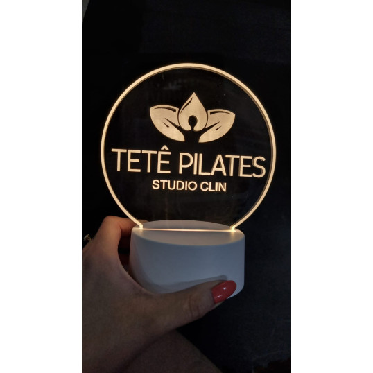Luminária tipo Lousa, Acrilico + Caneta Personalizado de Giz Líquido Personalizado
