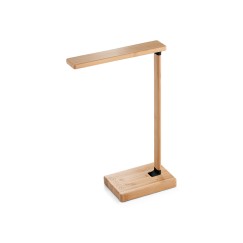 Luminária em bambu com carregador wireless Personalizada