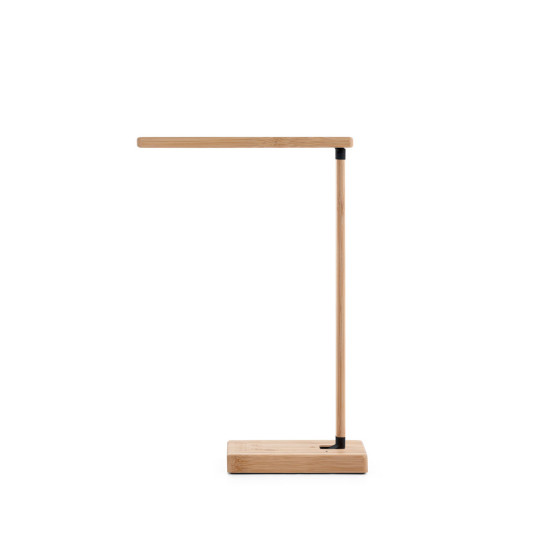 Luminária em bambu com carregador wireless Personalizada