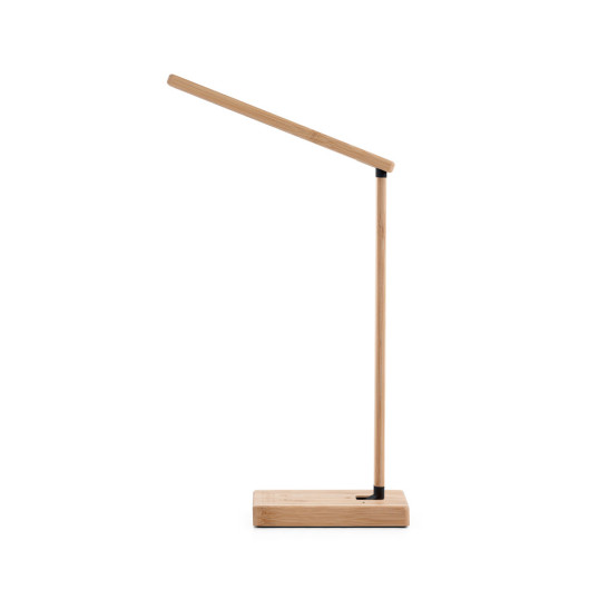 Luminária em bambu com carregador wireless Personalizada
