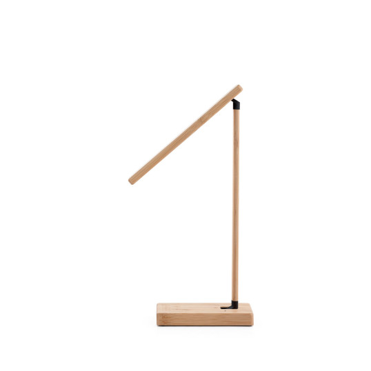 Luminária em bambu com carregador wireless Personalizada
