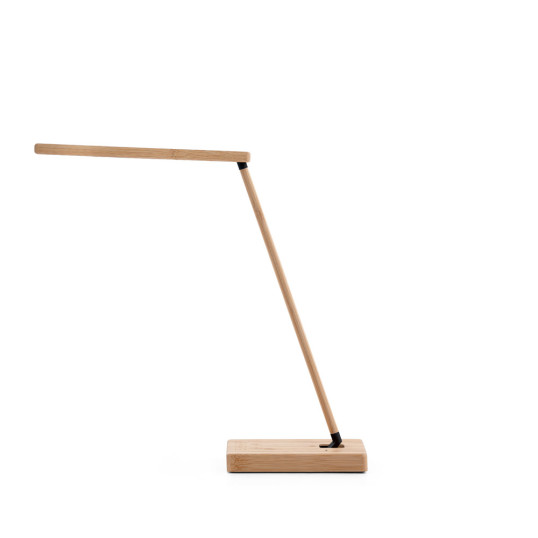 Luminária em bambu com carregador wireless Personalizada
